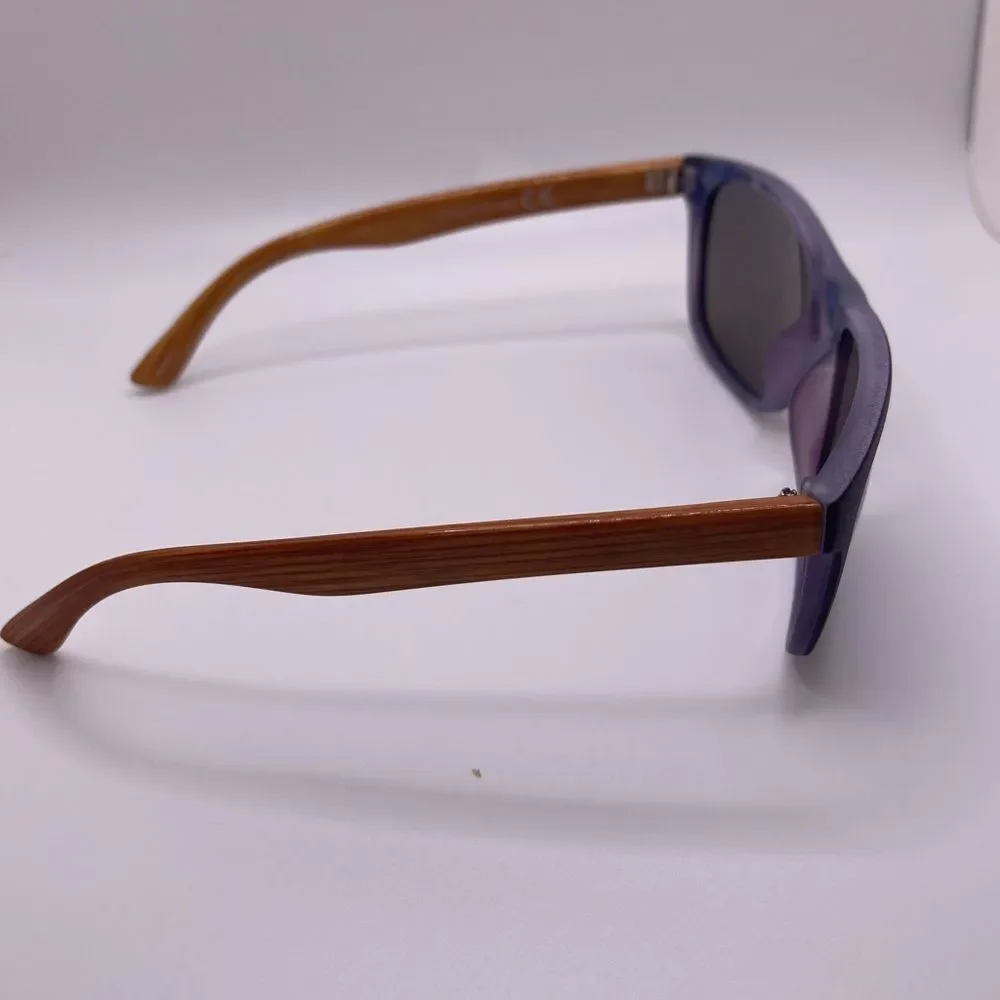 Disney Navy Blue Frames Faux Wood Arms Mirrored Lens